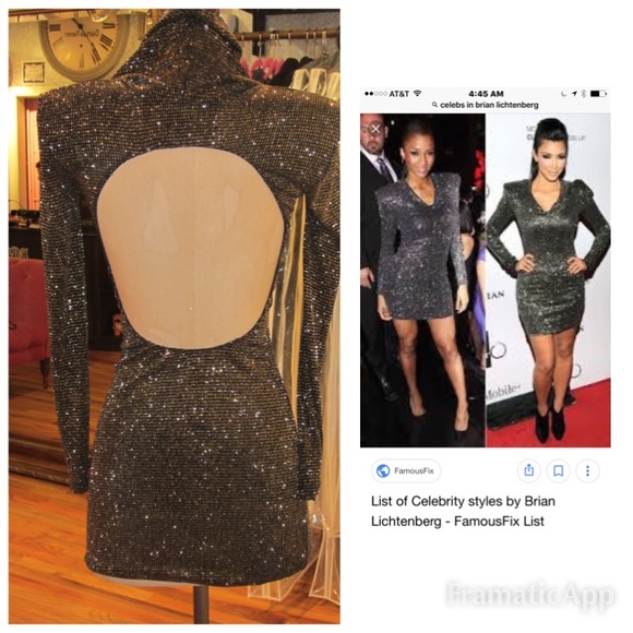 B.L limited celeb fave hoodie dress gold backless - Picture 3 of 8